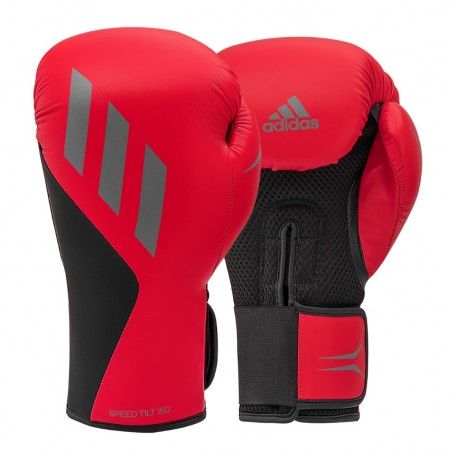Guantes de boxeo adidas speed tilt 150tg (rojo mate/gris)