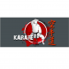 Taza blanca figura karate