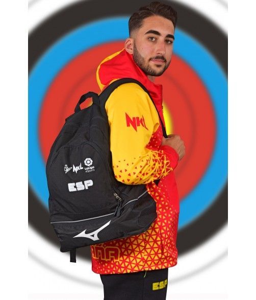 MOCHILA NEGRA/BLANCA MIZUNO RFETA